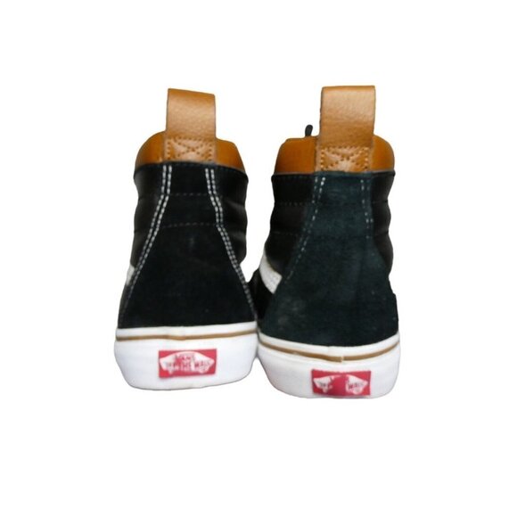 Vans Sk8-Hi Scotchgard 3M Black Leather Sherpa High Top Men Size 8.5 Womens 10 - Picture 3 of 11